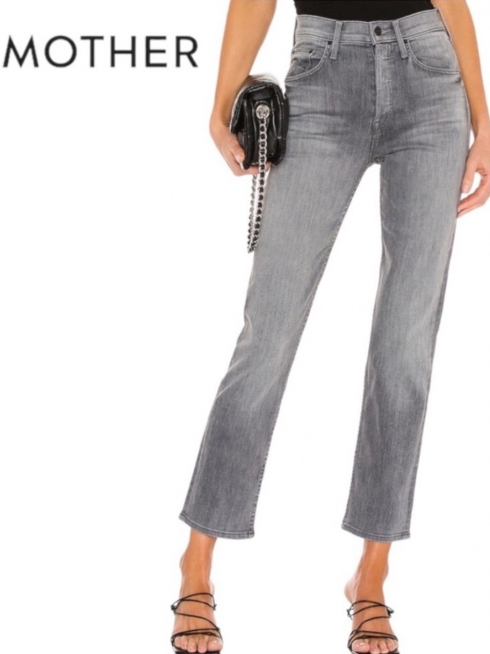 Mother Tomcat Ankle Jeans All Nighter Style 1664-394 Size 24 In Gray Wash